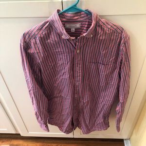 Crown & Ivy Pink and blue striped button down